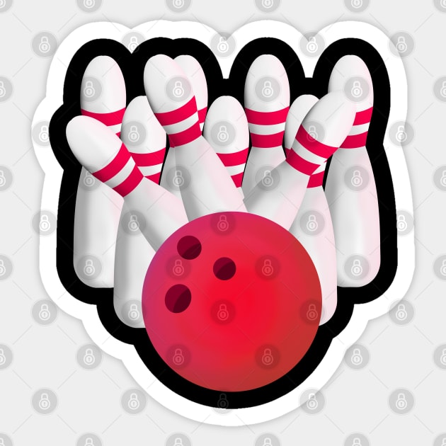 Tenpin bowling strike Sticker by mailboxdisco